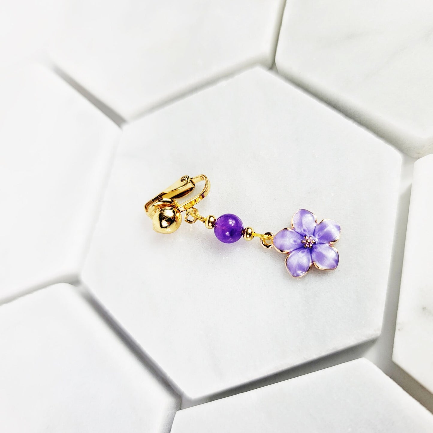 Gold and Purple Flower VCH Clip