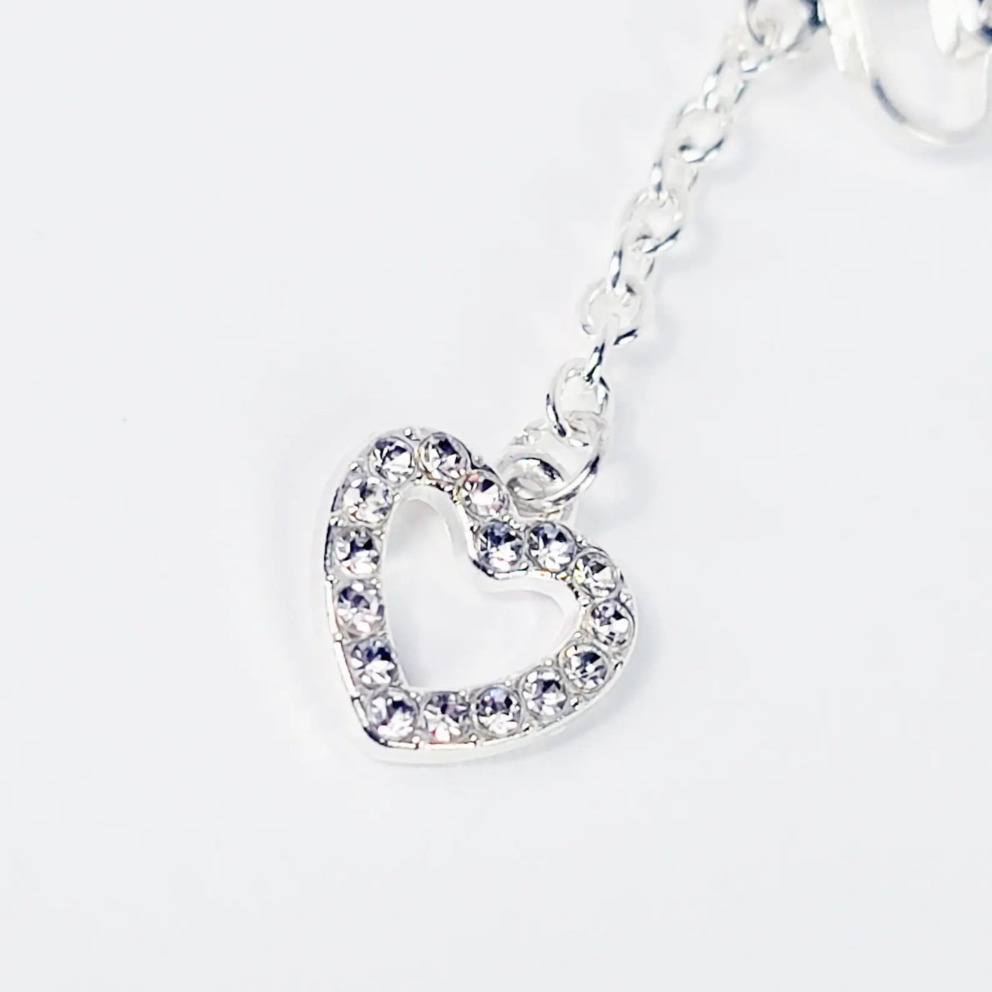 Sparkling Heart Charm VCH Clip