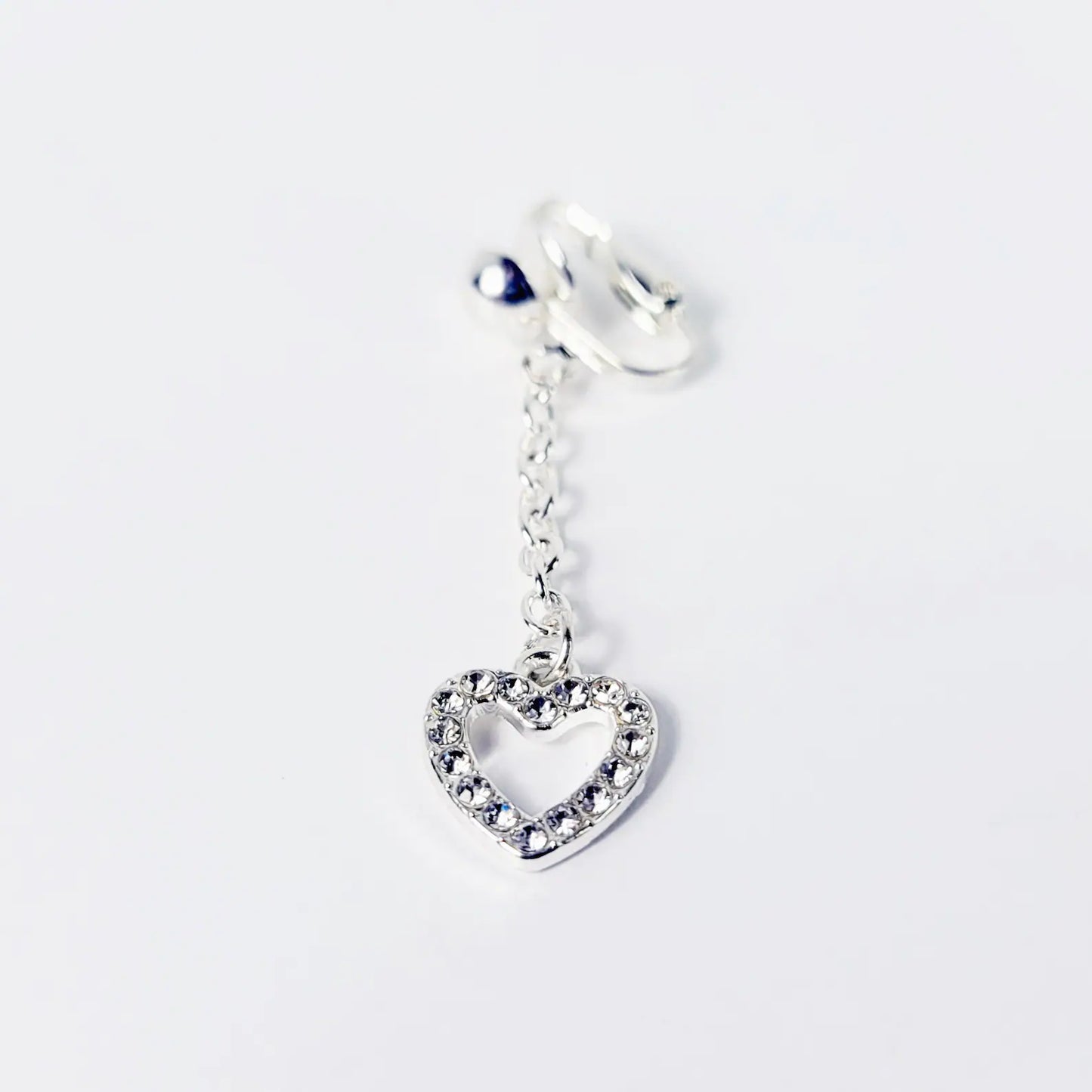 Sparkling Heart Charm VCH Clip