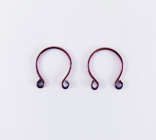 Nipple Rings with Hypoallergenic Anodized Niobium, Pink