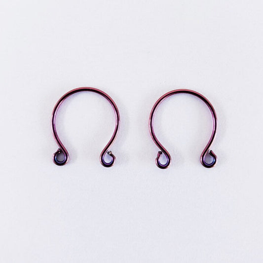 Nipple Rings with Hypoallergenic Anodized Niobium, Pink