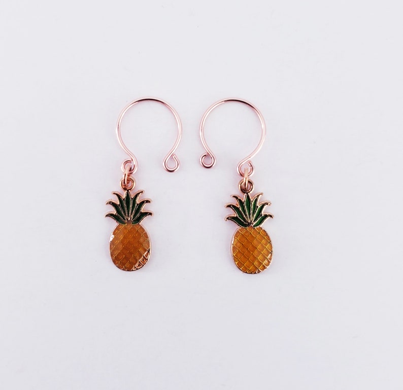 Pineapple Nipple Rings, Rose Gold