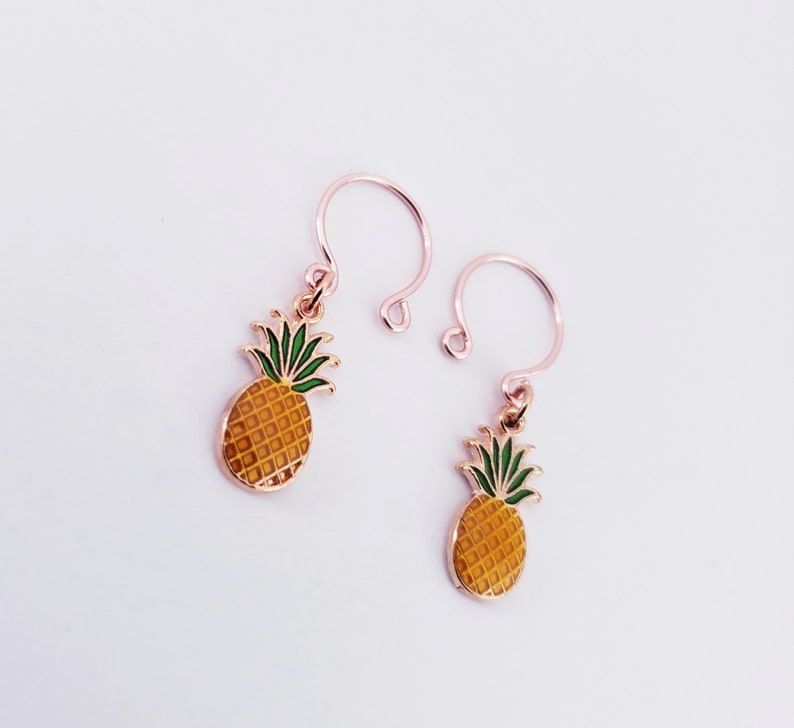 Pineapple Nipple Rings, Rose Gold