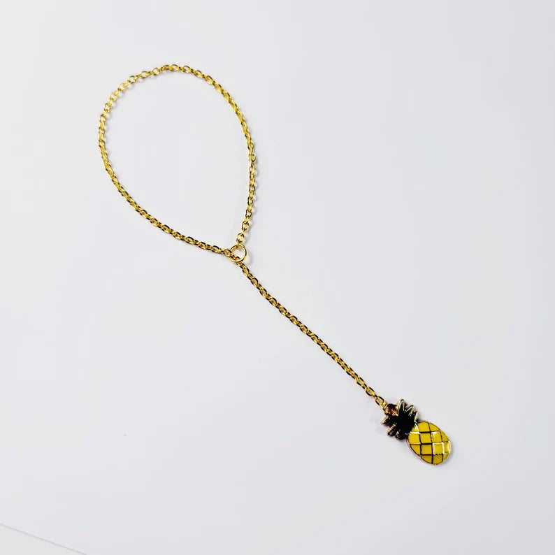 Pineapple Penis Noose, Gold. Non Piercing Cock Chain Jewelry, Lifestyle Ware.