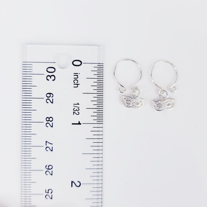 Nipple Rings with Sterling Silver Masquerade Masks