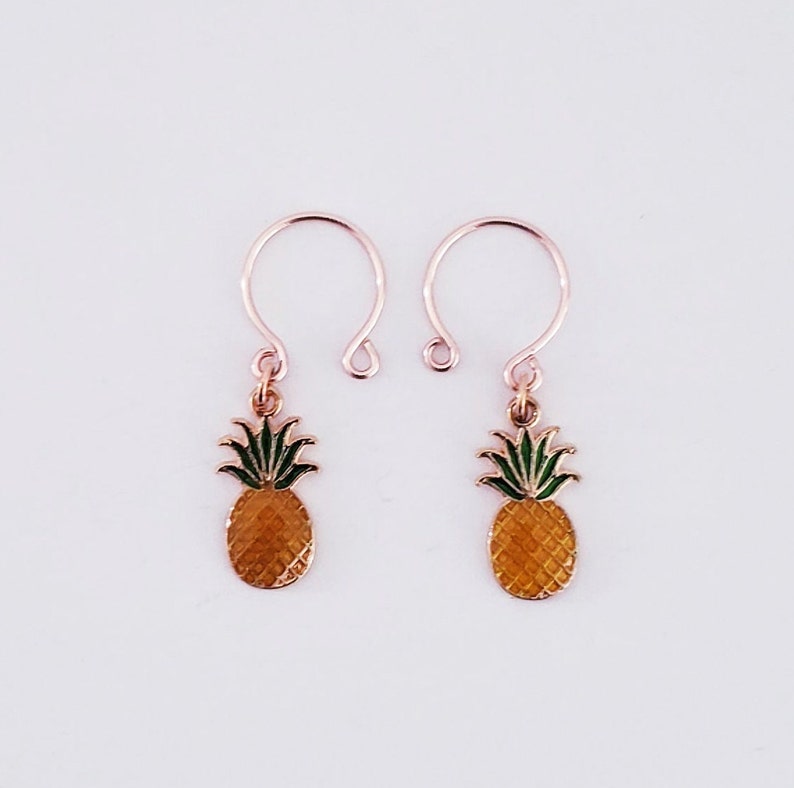 Pineapple Nipple Rings, Rose Gold